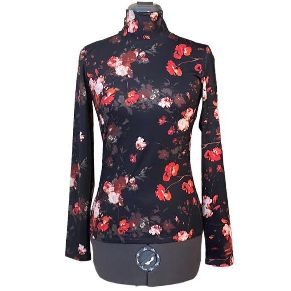 Wilfred Floral Long Sleeved Turtleneck Top Size Small - Picture 2 of 15